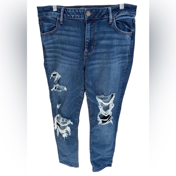 American Eagle Outfitters Hi-Rise Distressed Jegging Jeans size 16 S. - Picture 2 of 7
